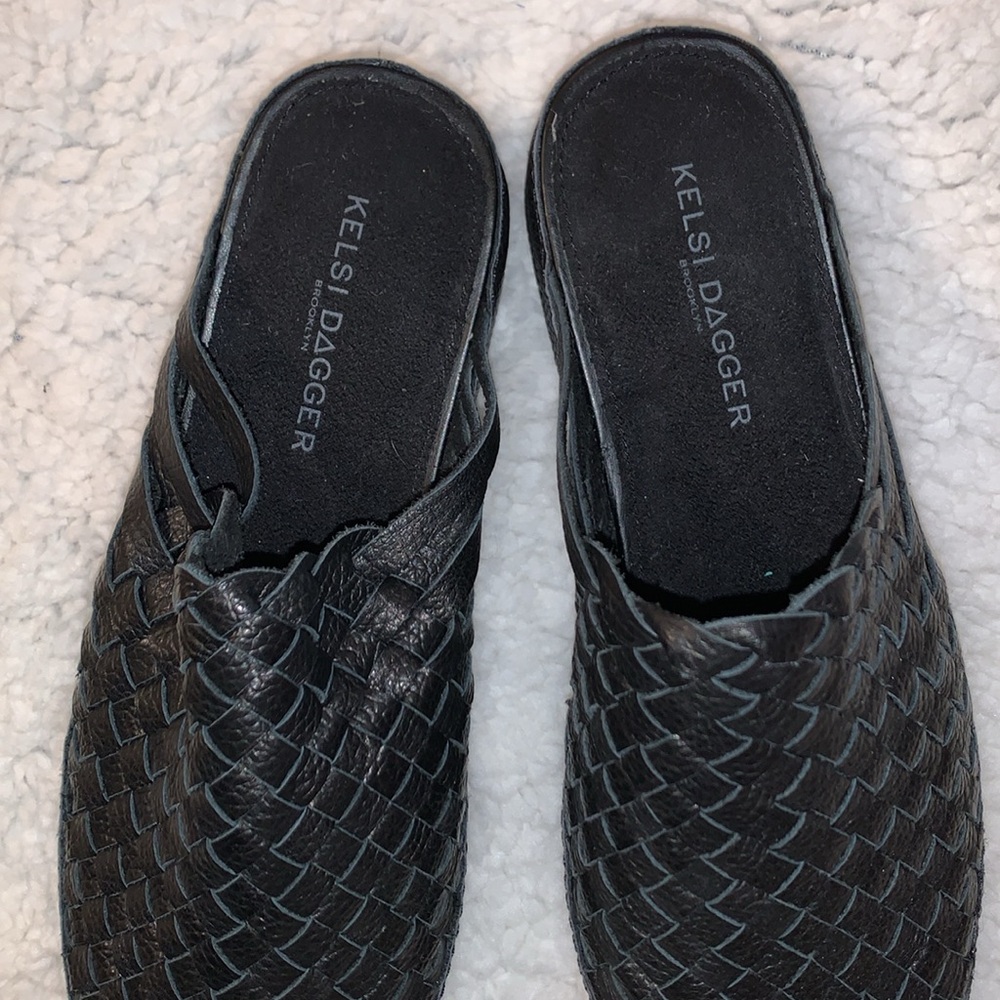 Kelsi Dagger Woven Mules // Black // size 8 - Picture 2 of 3